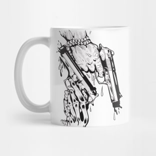 Dope hands with guns manga drawing Mug